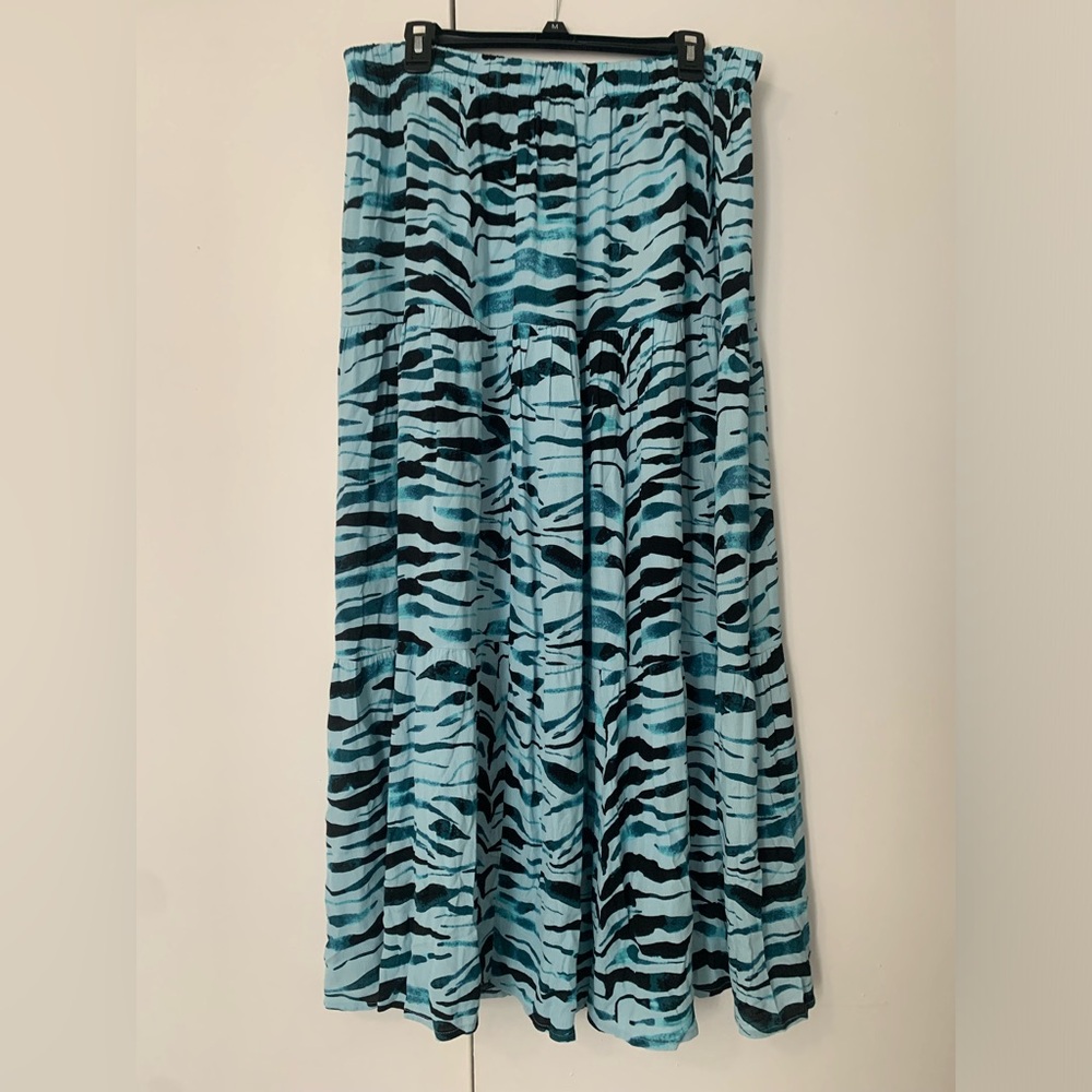 ELOQUII Tiger Print Maxi Skirt
